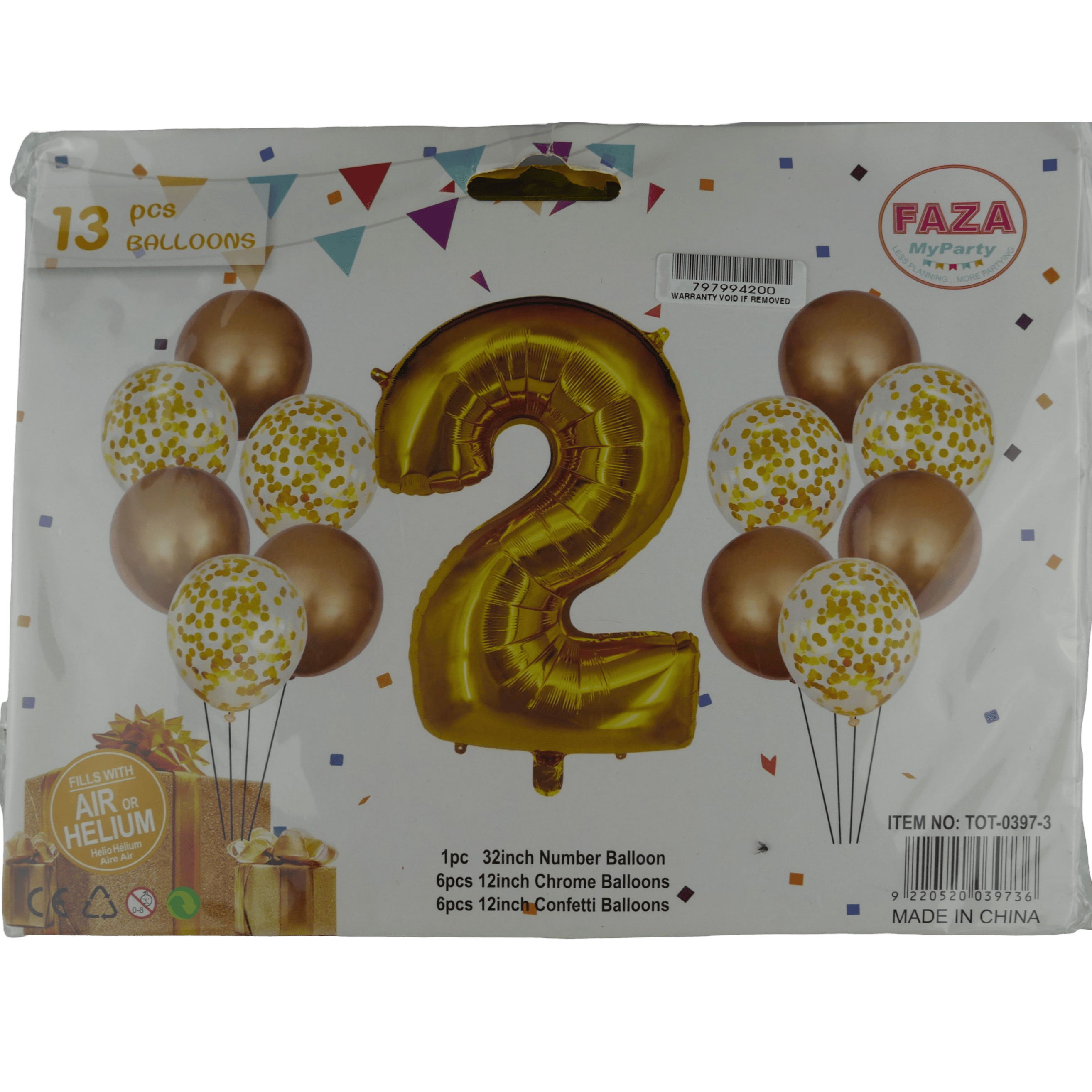 GUNMANSA Casey 13pc Gold and White Balloon Set Nr 2