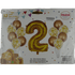 GUNMANSA Casey 13pc Gold and White Balloon Set Nr 2