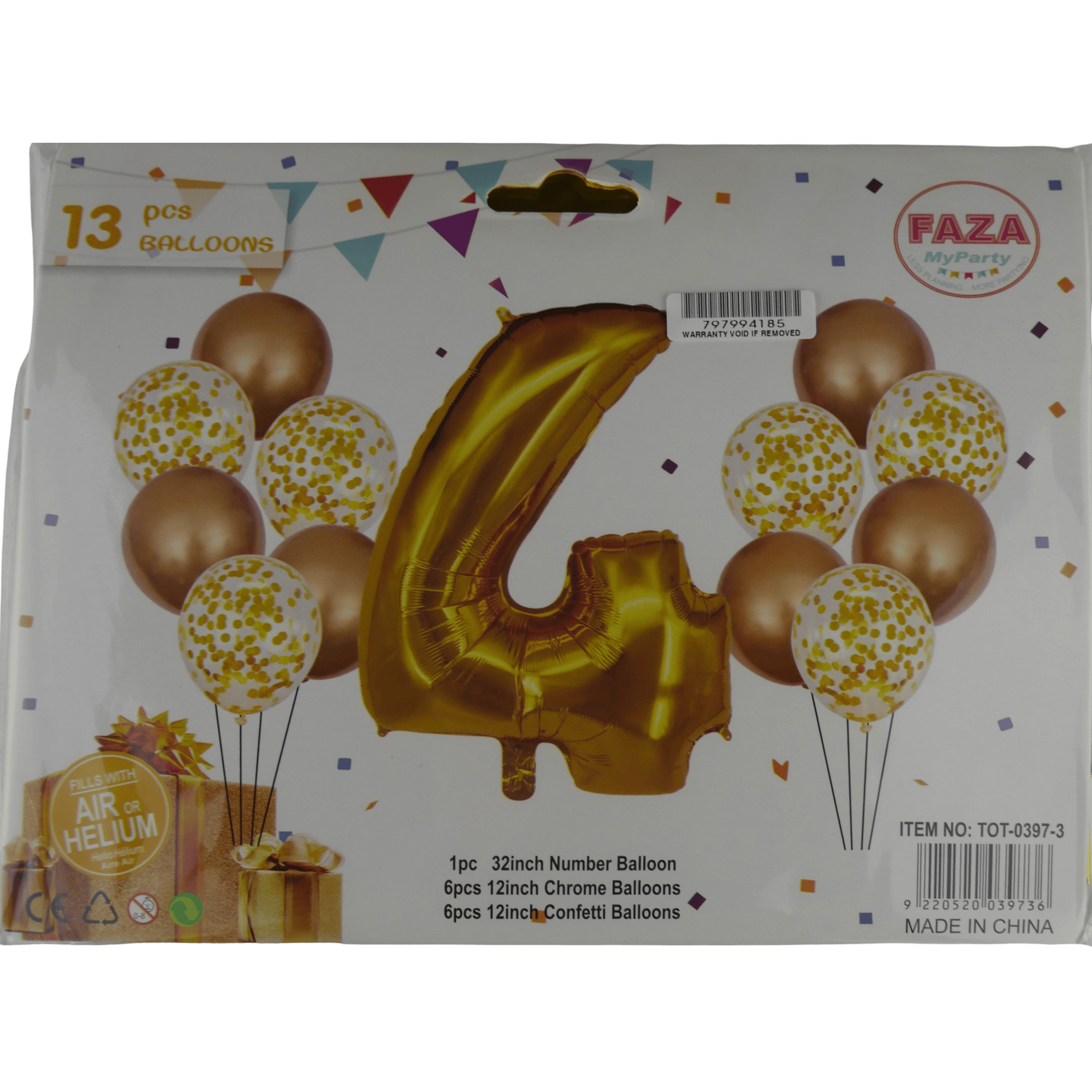 GUNMANSA Casey 13pc Gold and White Balloon Set Nr 4