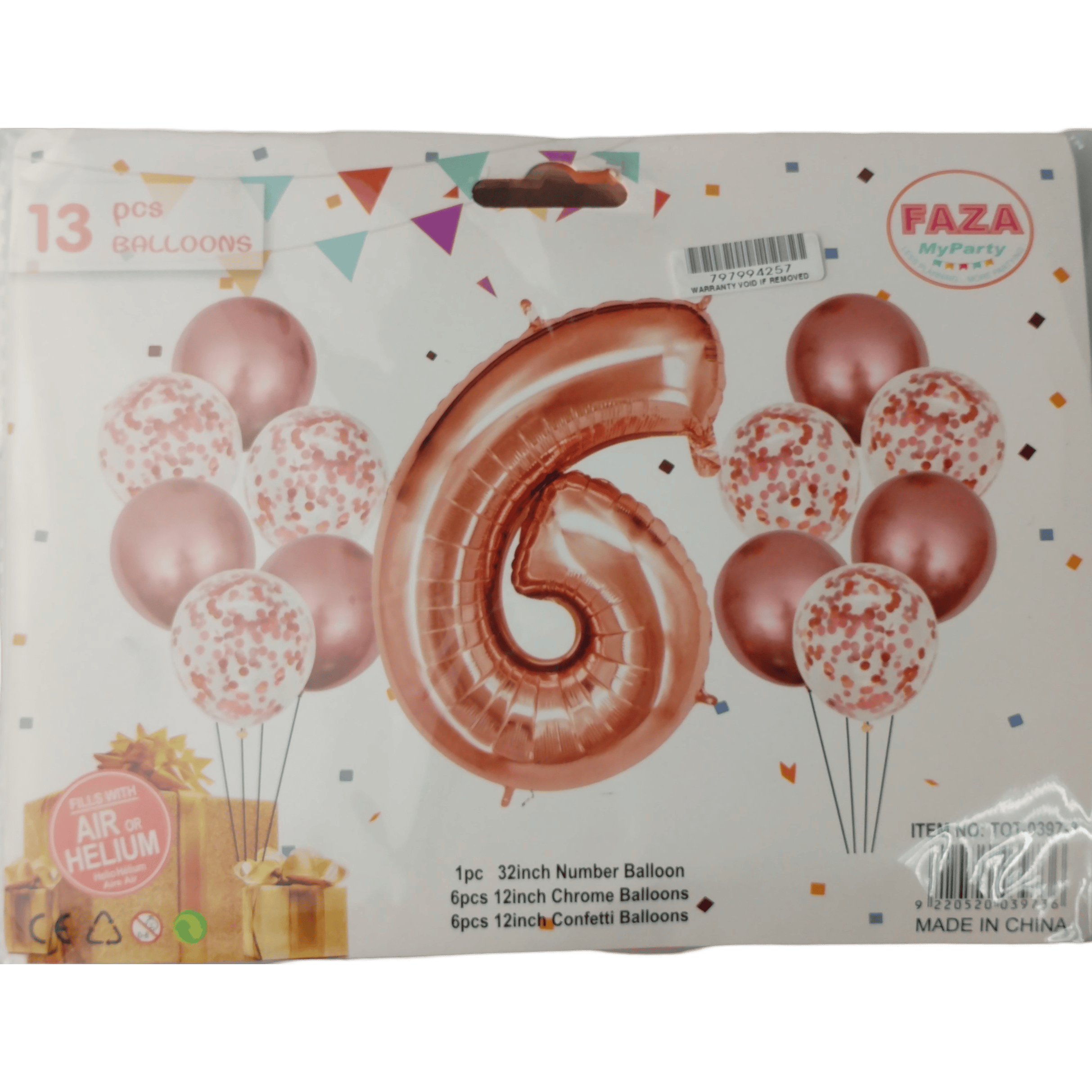 GUNMANSA Casey 13pc Rose Gold and White Balloon Set Nr 6