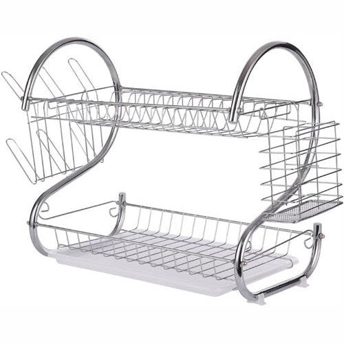 GUNMANSA Casey 2 Layer 43cm Stainless Steel Large Dish Rack
