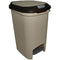 GUNMANSA Casey 20 Litre Step On Pedal Waste Bin Beige And Brown