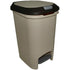 GUNMANSA Casey 20 Litre Step On Pedal Waste Bin Beige And Brown
