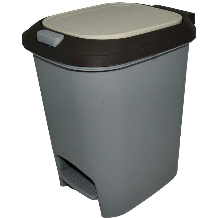 GUNMANSA Casey 20 Litre Step On Pedal Waste Bin Grey