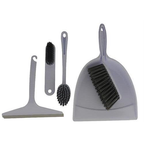 GUNMANSA Casey 5 Pack Dust Pan Broom Set White