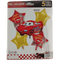 GUNMANSA Casey 5pc Red Cars Themed Birthday Balloon Set