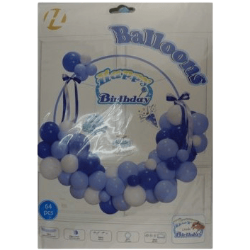 GUNMANSA Casey 64pc Blue Birthday Garland Set