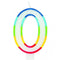 GUNMANSA Casey 7cm Multicolor Numerical Birthday Candle Nr.0