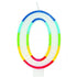 GUNMANSA Casey 7cm Multicolor Numerical Birthday Candle Nr.0