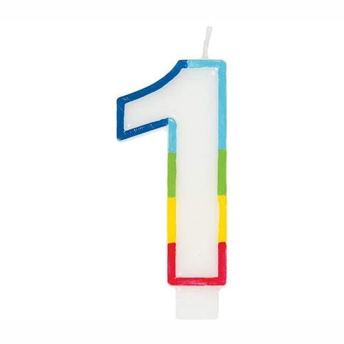GUNMANSA Casey 7cm Multicolor Numerical Birthday Candle Nr.1
