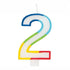 GUNMANSA Casey 7cm Multicolor Numerical Birthday Candle Nr.2