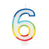 GUNMANSA Casey 7cm Multicolor Numerical Birthday Candle Nr.6
