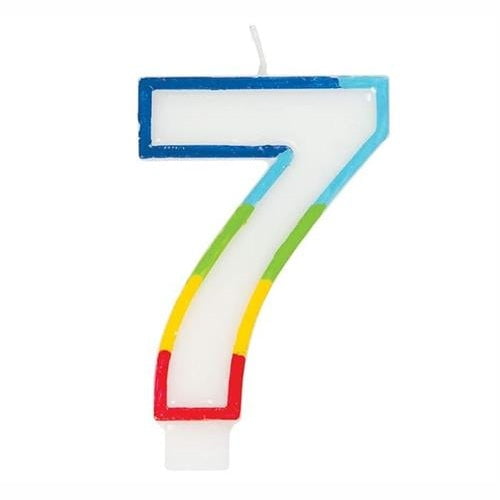 GUNMANSA Casey 7cm Multicolor Numerical Birthday Candle Nr.7