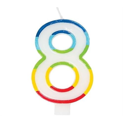 GUNMANSA Casey 7cm Multicolor Numerical Birthday Candle Nr.8