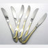 GUNMANSA Casey Catering 6 Piece Stainless Steel Dinner Knives Set Gold