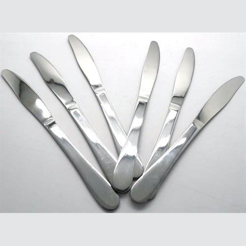 GUNMANSA Casey Catering 6 Piece Stainless Steel Dinner Knives Set Plain