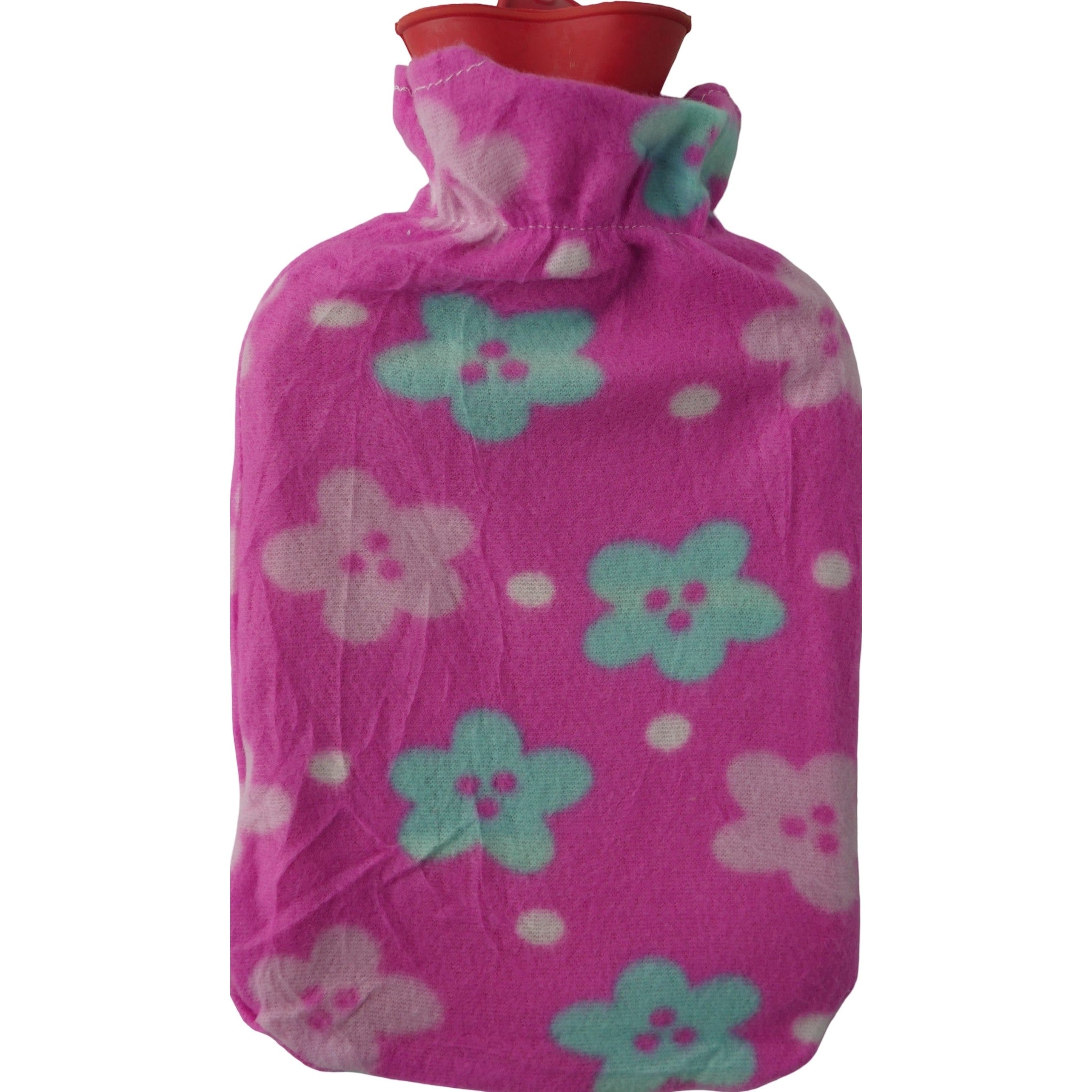 GUNMANSA Casey Deluxe Rubber 2 Litre Hot Water Bottle Pink Flower