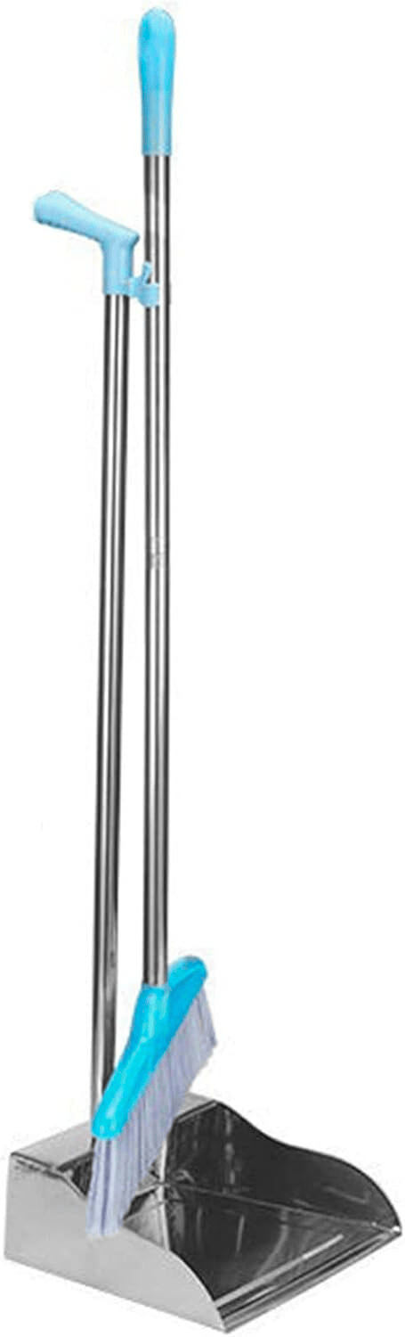 GUNMANSA Casey Long Standing Dustpan And Broom Set Light Blue