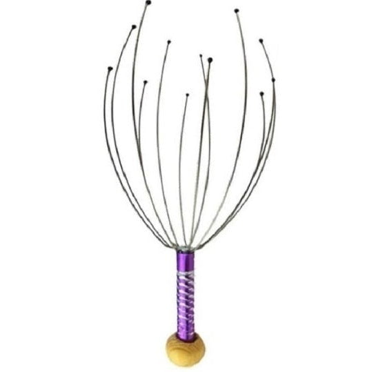 GUNMANSA Casey Purple 12 Fingers Head And Scalp Hand Held Manual Massager