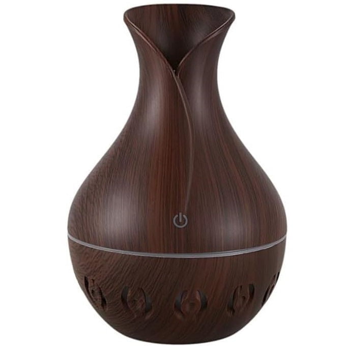 GUNMANSA Casey Ultrasonic Aroma Humidifier Dark Hollow Wood Grain