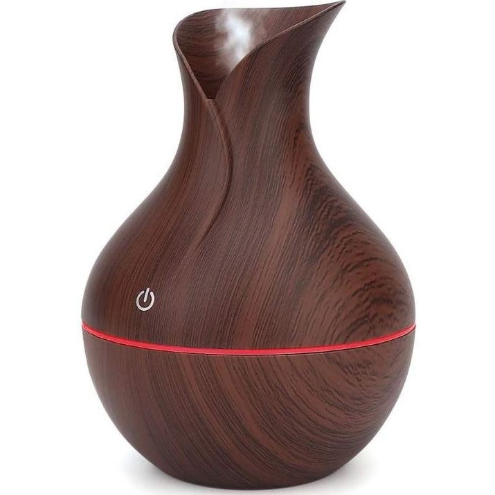 GUNMANSA Casey Ultrasonic Aroma Portable Humidifier Dark Hollow Wood