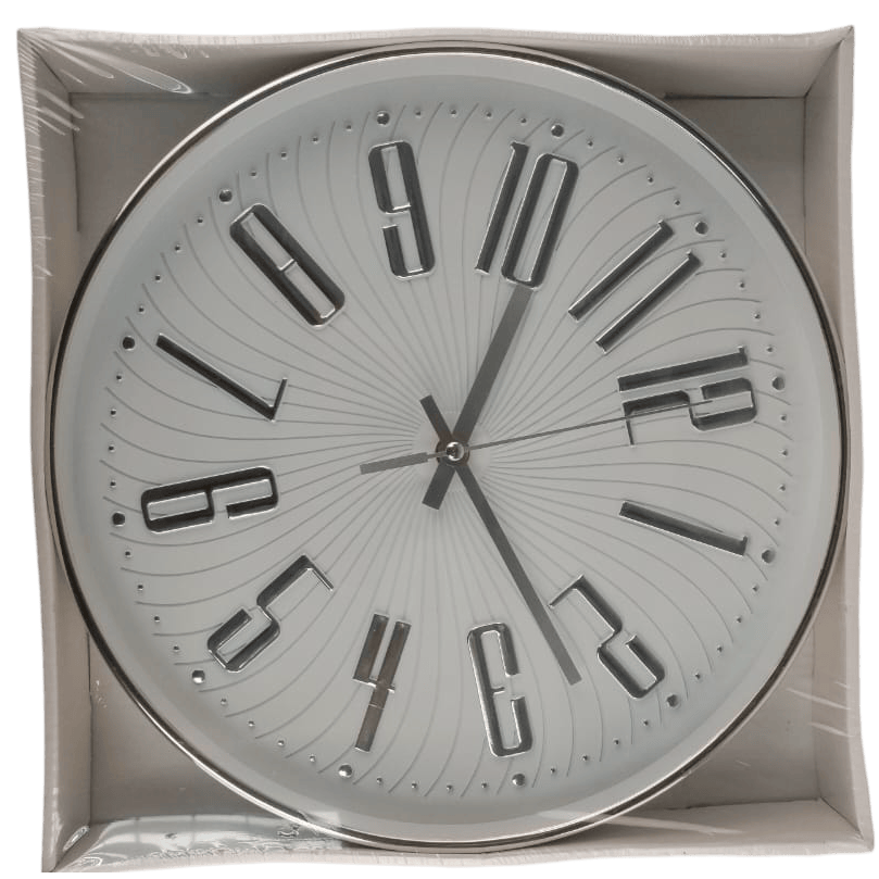 GUNMANSA Casey Wall Clock Silver