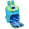 GUNMANSA CaseyStriped Picnic Backpack 4 Person Blue & Green Retail