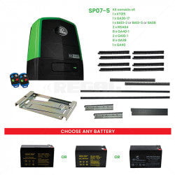 GUNMANSA Centurion Sliding Gate Motor Kit D5 EVO SMART 2TX4 Rack Bat Base Plate