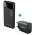 GUNMANSA Choetech 10000mAh 22.5W Power Bank + 1 Port 25W Wall Charger - Black