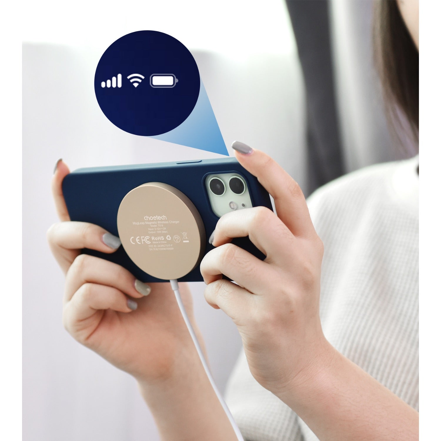 GUNMANSA Choetech Magsafe Compatible Magnetic Wireless Charging Pad T581-F 15W