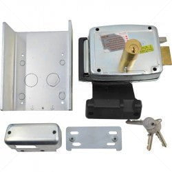 GUNMANSA CISA Electric Rim Gate Lock Outward Open LHS with Push Button 12VAC