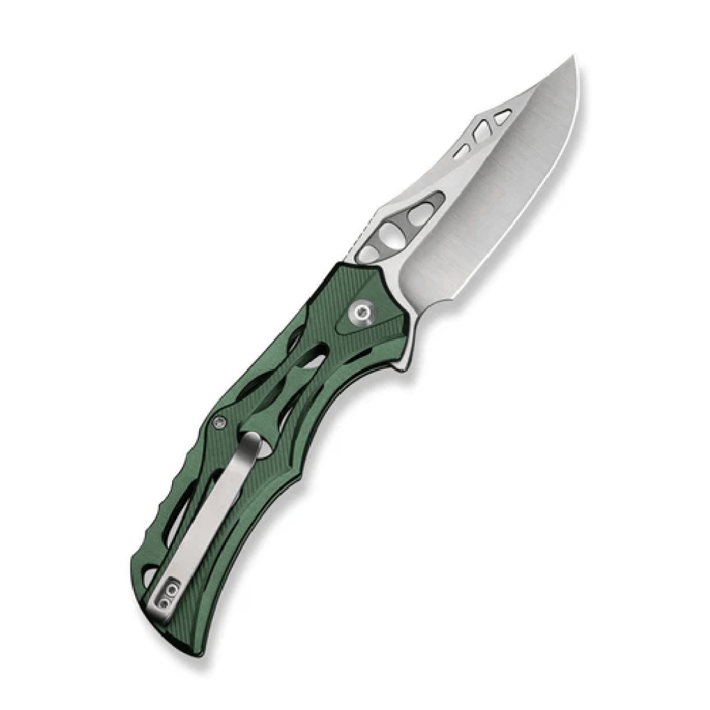 GUNMANSA CIVIVI Biophase Flipper & Button Lock Knife Green Aluminum Handle C23083-1