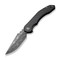 GUNMANSA Civivi Bluetick Flipper Knife Carbon Fiber Overlay On Black G10 Handle Knife C23050-DS2