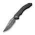 GUNMANSA Civivi Bluetick Flipper Knife Carbon Fiber Overlay On Black G10 Handle Knife C23050-DS2