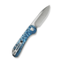 GUNMANSA Civivi Elementum Slip Joint Knife Blue Ocean Resin Handle  C18062AJ-4