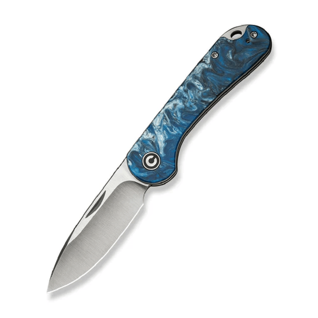 GUNMANSA Civivi Elementum Slip Joint Knife Blue Ocean Resin Handle  C18062AJ-4