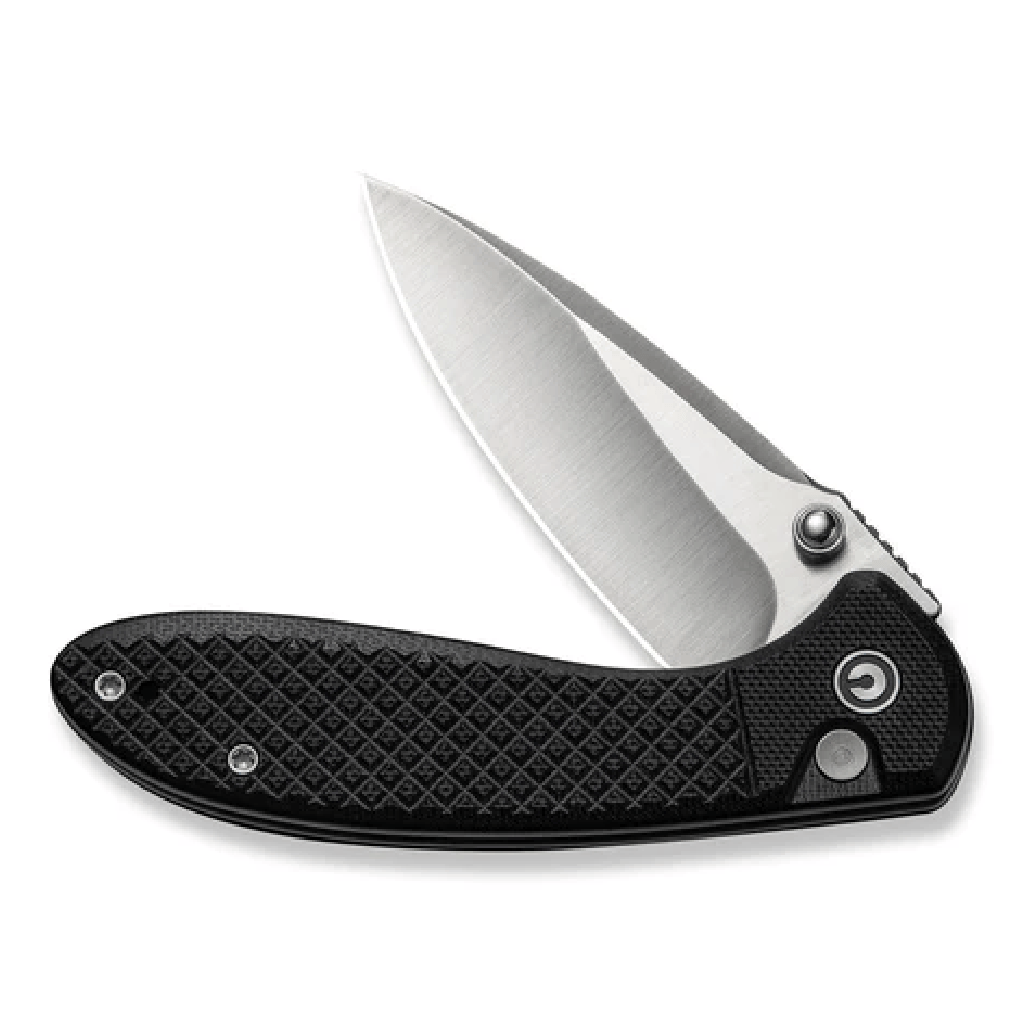 GUNMANSA Civivi Faeger Flipper &amp; Button Lock Knife Black C24031-1