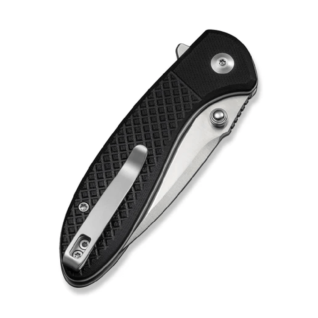 GUNMANSA Civivi Faeger Flipper &amp; Button Lock Knife Black C24031-1