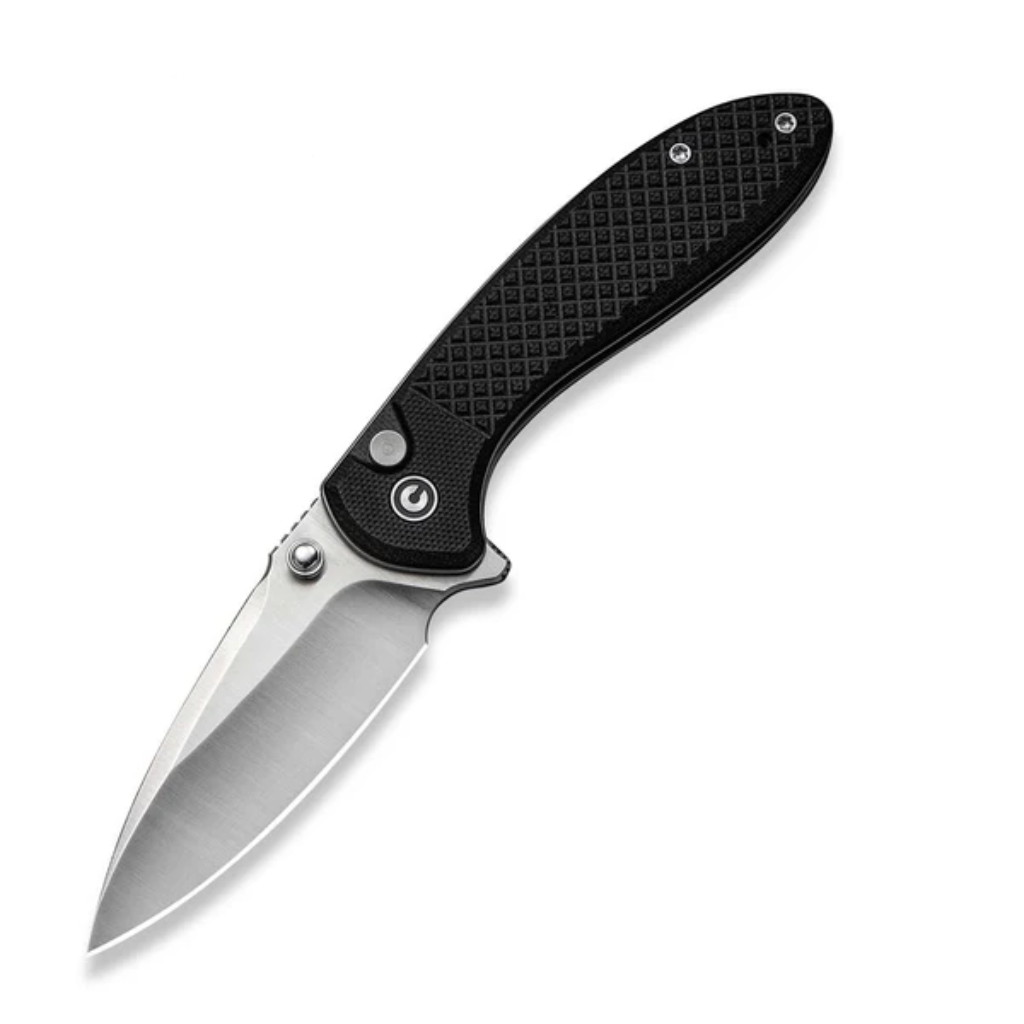 GUNMANSA Civivi Faeger Flipper & Button Lock Knife Black C24031-1