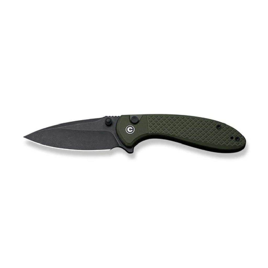 GUNMANSA Civivi Faeger Flipper & Button Lock Knife OD Green G10 Handle -C24031-2