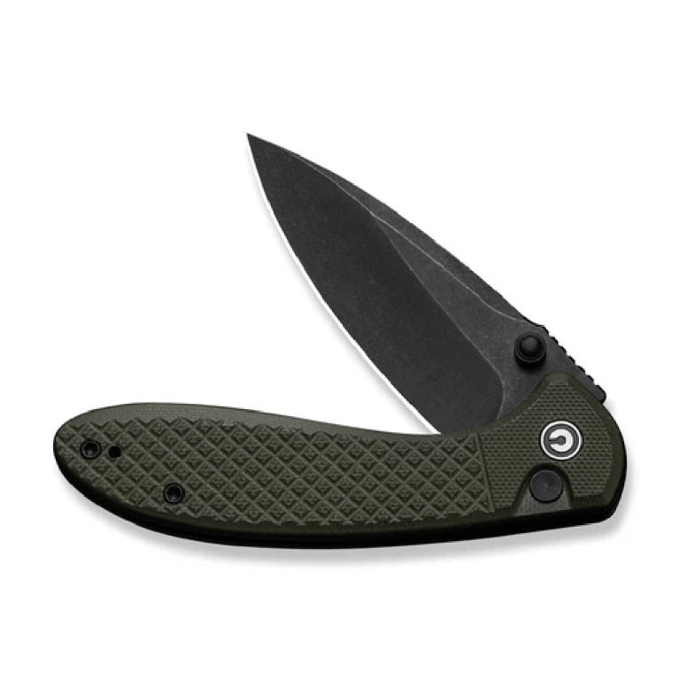 GUNMANSA Civivi Faeger Flipper & Button Lock Knife OD Green G10 Handle -C24031-2