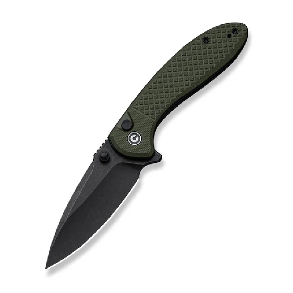 GUNMANSA Civivi Faeger Flipper & Button Lock Knife OD Green G10 Handle-C24031-2