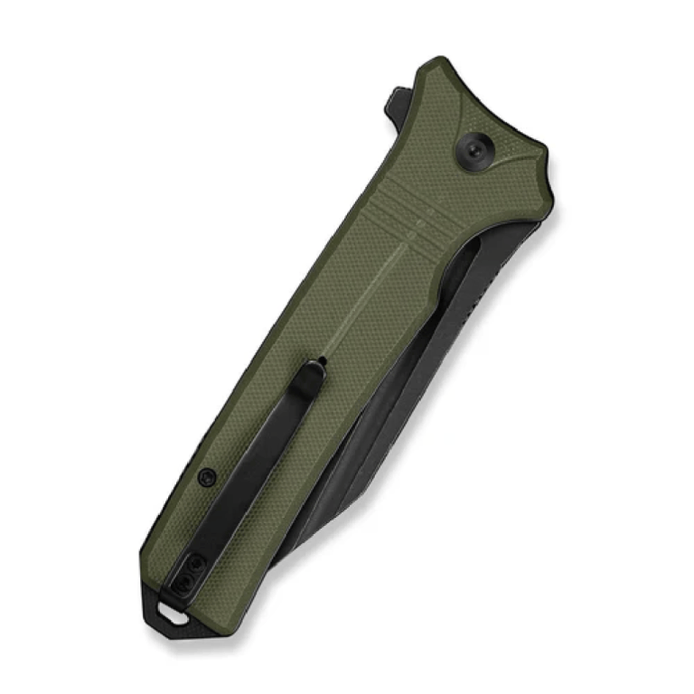 GUNMANSA Civivi Neurohaptic Flipper & Button Lock Knife OD Green G10 Handle C23080-3