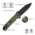 GUNMANSA Civivi Neurohaptic Flipper & Button Lock Knife OD Green G10 Handle C23080-3