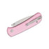 GUNMANSA Civivi Qubit Pink Aluminium Handle Satin Finish Knife - C22030E-5