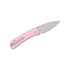 GUNMANSA Civivi Qubit Pink Aluminium Handle Satin Finish Knife - C22030E-5