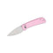 GUNMANSA Civivi Qubit Pink Aluminium Handle Satin Finish Knife - C22030E-5