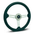 GUNMANSA Classic Racing Style Leather Steering Wheel (350mm)