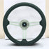 GUNMANSA Classic Racing Style Leather Steering Wheel (350mm)