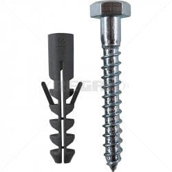 GUNMANSA Coach Screw 10 x 75 x 12mm W/Plug / 25 Part No: HW77-3